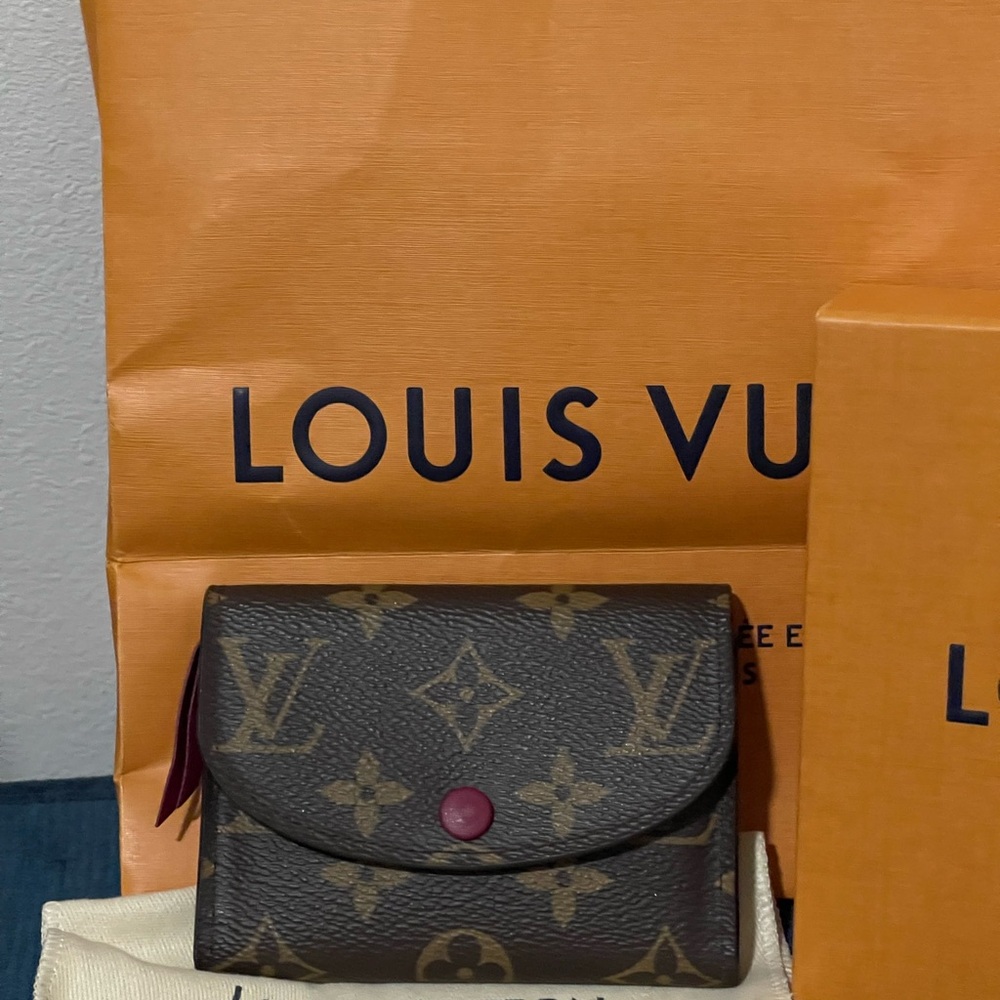 Louis Vuitton Monogram Rosalie Coin Purse with Fuchsia interior color